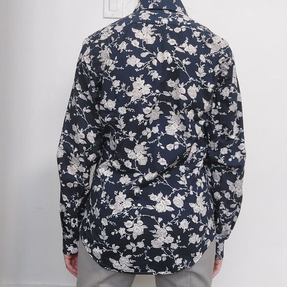 Floral Button Down Slim Fit Shirt - Picture 6 of 6